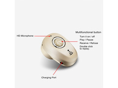 Наушники миниатюрные Bluetooth с микрофоном и шумоподавлением